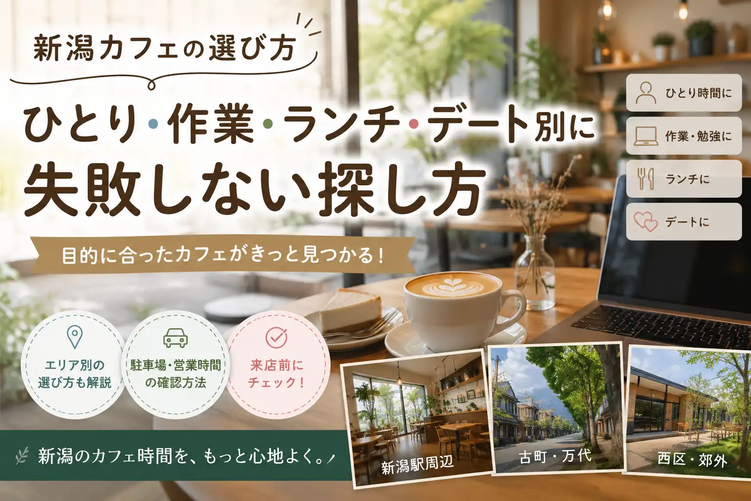 新潟カフェの選び方｜ひとり・作業・ランチ・デート別に失敗しない探し方